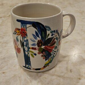 Anthropologie Starla M. Halfmann Monogram Mug